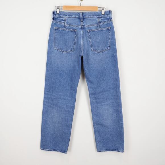 J.Crew Mid Rise Relaxed Straight Jean with Suede Stripe Size 27 NWT - Picture 7 of 9